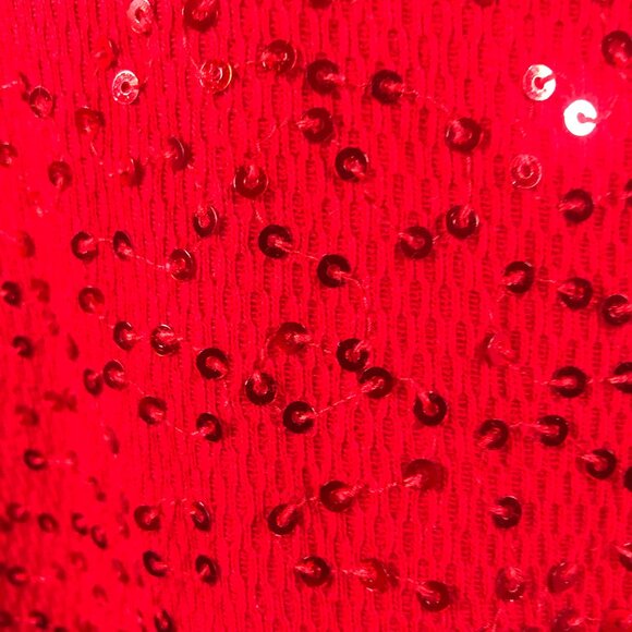 ✨ CHAPS Red Sequin Cotton Knit Top — 3X — Holiday Luxe & Comfort ✨ - Picture 7 of 13